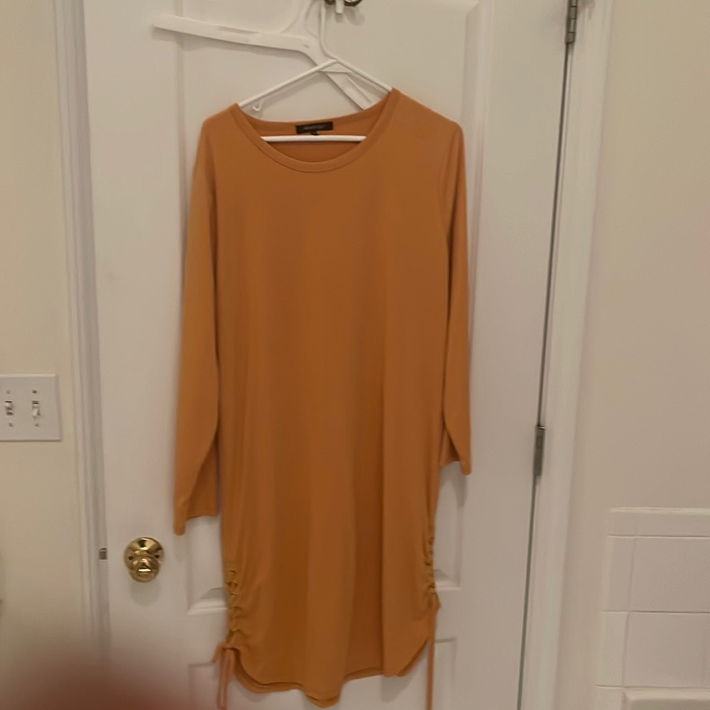 2XL Mustard Colored Long sleeve Dress